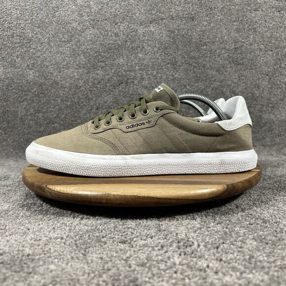 Adidas DB3241 3MC Vulc Mens Size 12 Khaki Green Canvas Athletic Skate Shoes Used main image 4